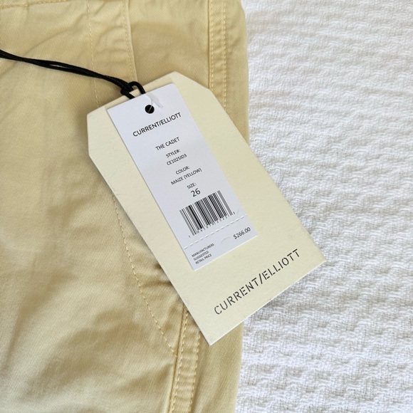 Current/Elliott The Cadet Maize Yellow Women’s Cargo Pants Size 26 NWT - Picture 4 of 9
